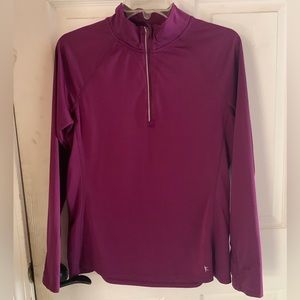 Quarter zippered Activewear Top by Danskin Now. Size Medium (8-10).